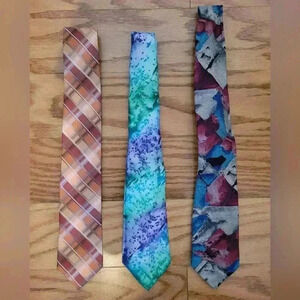 Bundle of 3 Multi-color Silk Ties